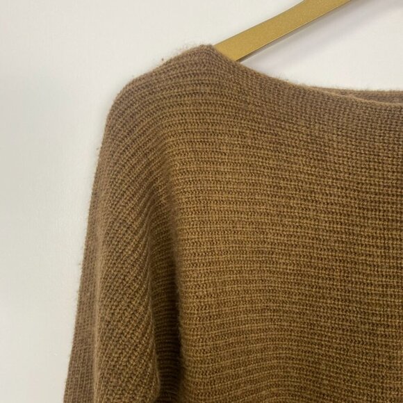 Vince Boatneck Merino Wool Alpaca Camel Blend Sweater - Picture 3 of 14